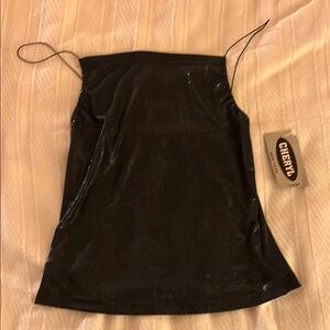 Black Satin Women's Top